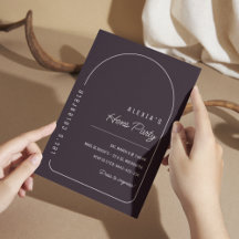 Modèle simple Boho Black Hens Party Invitation