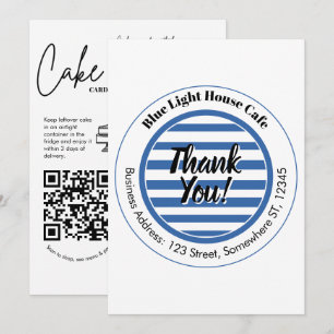 Modèle simple de carte de gâteau de code QR