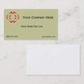 Modèle simple de carte de visite Logo Rouge (Devant / Derrière)