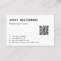 Modèle simple de carte de visite QR