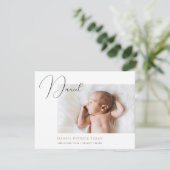 Modèle simple Faire-part de naissance photo chic (Debout devant)