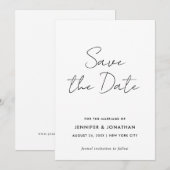 Modèle simple moderne de script noir et blanc (Devant / Derrière)