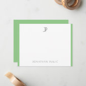Modèle simple moderne élégant de monogramme tendan (Devant/Arrière en situation)