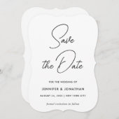 Modèle simple moderne élégant noir et blanc (Devant / Derrière)