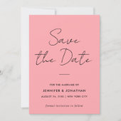 Modèle simple moderne manuscrit rose poudré (Devant)