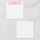 Modèle simple monogramme créatif rose pâle (Devant / Derrière)