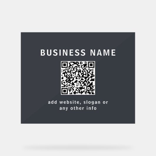Modèle simple pour votre code QR | Gris charbon (Recto)
