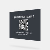 Modèle simple pour votre code QR | Gris charbon (Angle)