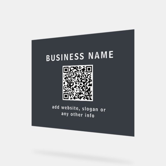 Modèle simple pour votre code QR | Gris charbon (Angle)