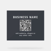 Modèle simple pour votre code QR | Gris foncé (Recto)