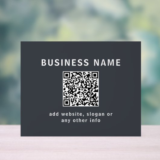 Modèle simple pour votre code QR | Gris foncé (Neutre)