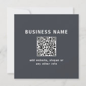 Modèle simple pour votre code QR | Gris foncé (Devant)