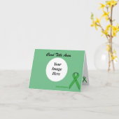 Modèle standard vert de ruban (Fleur jaune)