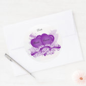 Modèle Sticker Enveloppe Coeur Violet (Enveloppe)