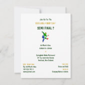 modèle sud-africain des invitations au rugby à XV (Dos)