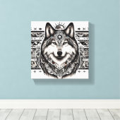 Modèle Sud-Ouest Wolf Visage toile Imprimer (Insitu (Plancher de Bois))