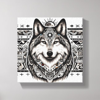 Modèle Sud-Ouest Wolf Visage toile Imprimer