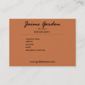 Modèle suprême de carte de visite de Paisley (Dos)