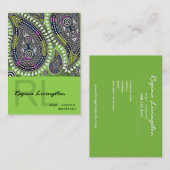 Modèle suprême de carte de visite de Paisley (Devant / Derrière)