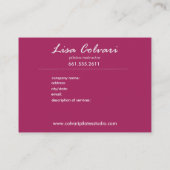 Modèle suprême de carte de visite de Paisley (Dos)