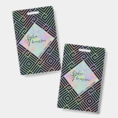 Modèle Symétrique Holographique Moderne - Badge (Avant & arrière)