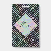 Modèle Symétrique Holographique Moderne - Badge (Arrière)