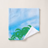 Modèle tendance nature ciel bleu nuages blancs (Gant de toilette)