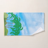 Modèle tendance nature ciel bleu nuages blancs (Serviette à main)