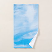 Modèle tendance nature ciel bleu nuages blancs (Serviette à main)