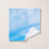 Modèle tendance nature ciel bleu nuages blancs (Gant de toilette)
