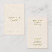 Modèle texte Gold personnalisé Carte de visite ver (Devant / Derrière)
