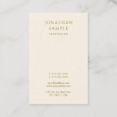 Modèle texte Gold personnalisé Carte de visite ver (Dos)