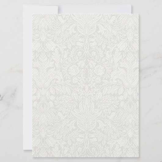 Modèle traditionnel Faire-part de mariage blanc (Dos)