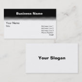 Modèle tramé de carte de visite - noir et blanc (Devant / Derrière)