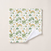 Modèle Trèfles, Arcs-en-ciel et Pièces d'Or  (Gant de toilette)