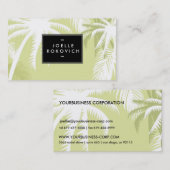 Modèle tropical de carte de visite de concepteur (Devant / Derrière)