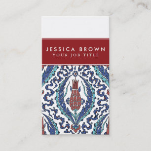 Modèle turc vintage de carte de visite de tulipe