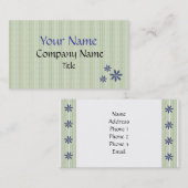 Modèle turquoise et bleu de carte de visite (Devant / Derrière)