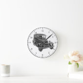 Modèle Une horloge murale chromée (Maison)