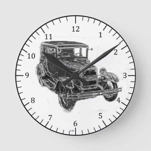 Modèle Une horloge murale chromée (Recto)