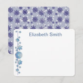 Modèle Vacances Flocon de Neige Bleu Hiver Chic (Devant / Derrière)