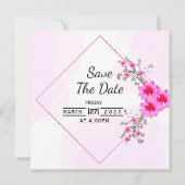 Modèle vectoriel Carré faire-part de mariage (Dos)