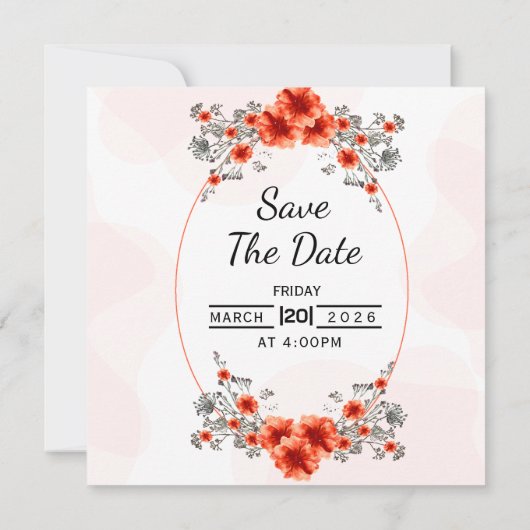 Modèle vectoriel de conception de carte faire-part (Dos)