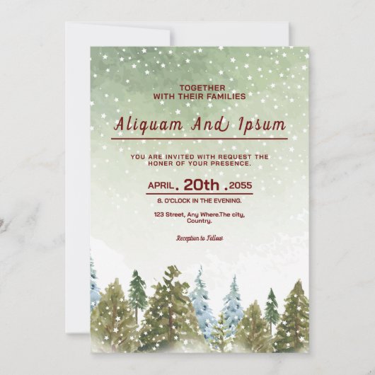 Modèle vectoriel de la carte d'invitation de maria (Devant)