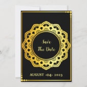 Modèle vectoriel de la carte d'invitation Gold Lux (Dos)