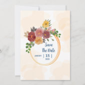 Modèle vectoriel de la carte mariage naturel Invit (Dos)