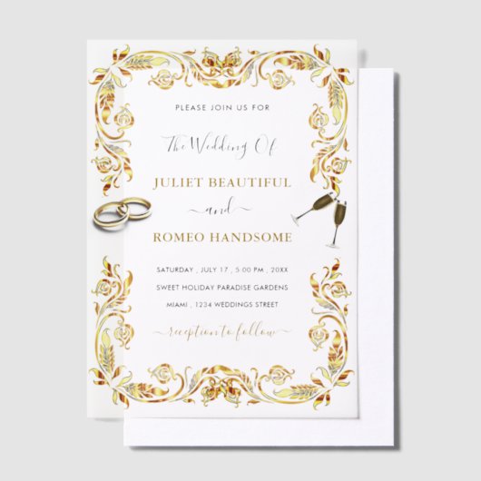 Modèle Vellum Or encadré (Compenser)