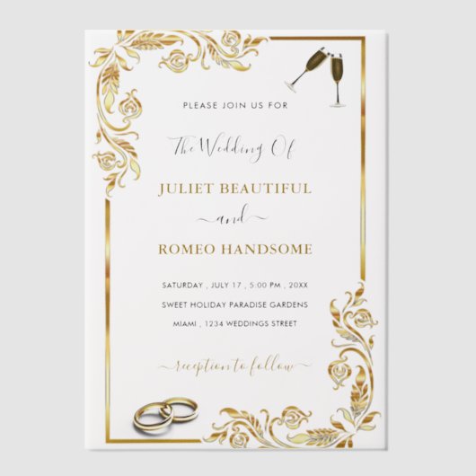 Modèle Vellum Or Personnalisé (Recto)