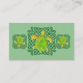 Modèle (vert) celtique de carte de visite de (Dos)