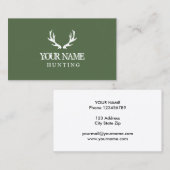 Modèle vert de carte de visite d'andouiller de (Devant / Derrière)